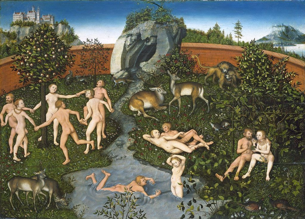 Lucas Cranach der Ältere, Das goldene Zeitalter, 1530 - Badekultur