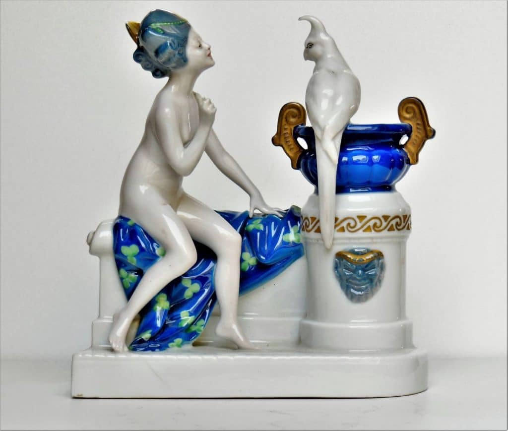 Venus mit Papagei - Adolf Oppel - Rosenthal
