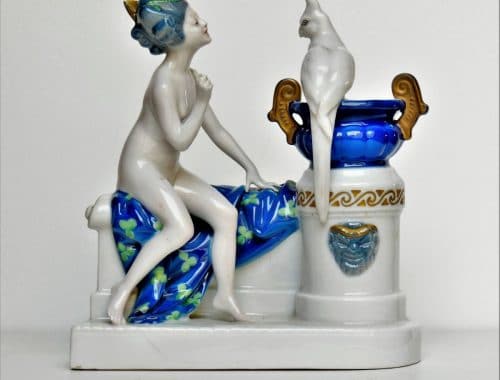 Venus mit Papagei - Adolf Oppel - Rosenthal