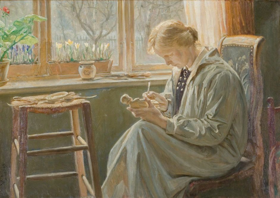 Ingeborg Plockross-Irminger - Gemälde von Valdemar Irminger 1909