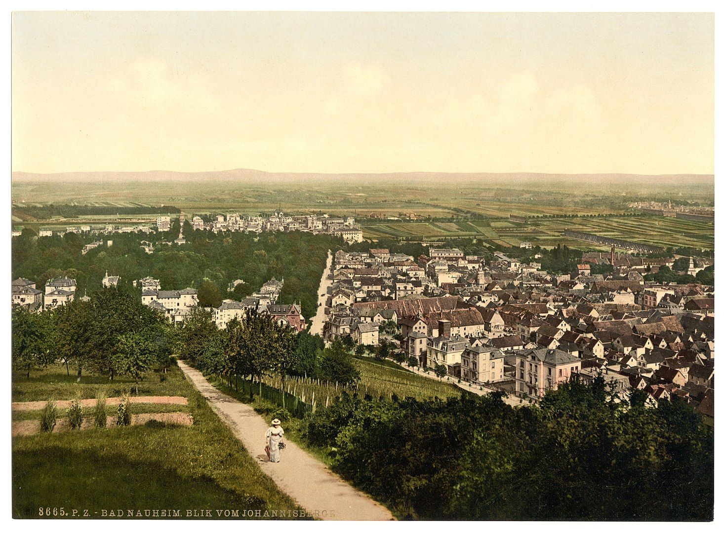 Bad Nauheim vom Johannisberg um 1900