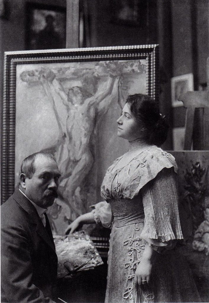 Lovis und Charlotte Corinth im Berliner Atelier 1908