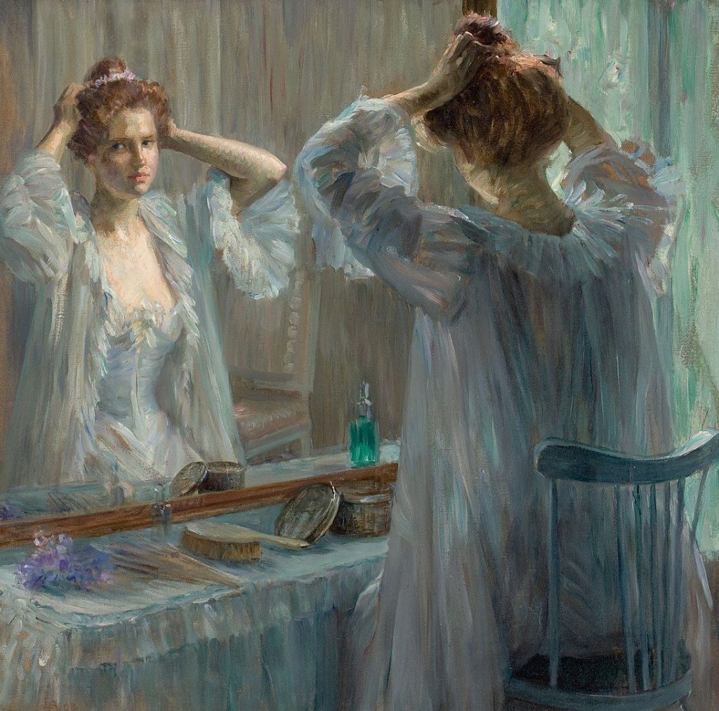 Madeleine Zillhardt by Louise Catherine Breslau. La Toilette (1898)