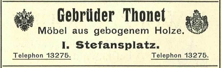 Thonet - Hoflieferant - Werbung 1906