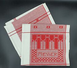 Geschirrtuch Leinen ROSS, Jugendstil Design Joseph Maria Olbrich, Messer rot