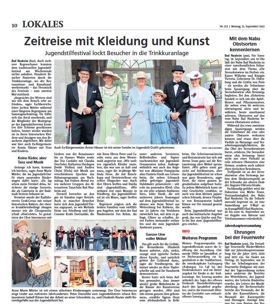 Wetterauer Zeitung, 12.09.2022 Modegruppe