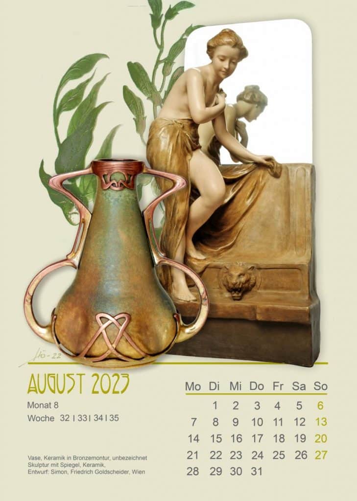 Jugendstil Kalender 2023 Jugendstilforum Bad Nauheim - August