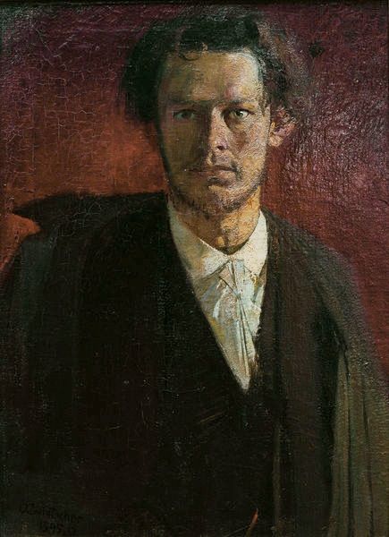 Selbstporträt Oskar Zwintscher 1895